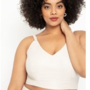 Bone Faux Leather Tank